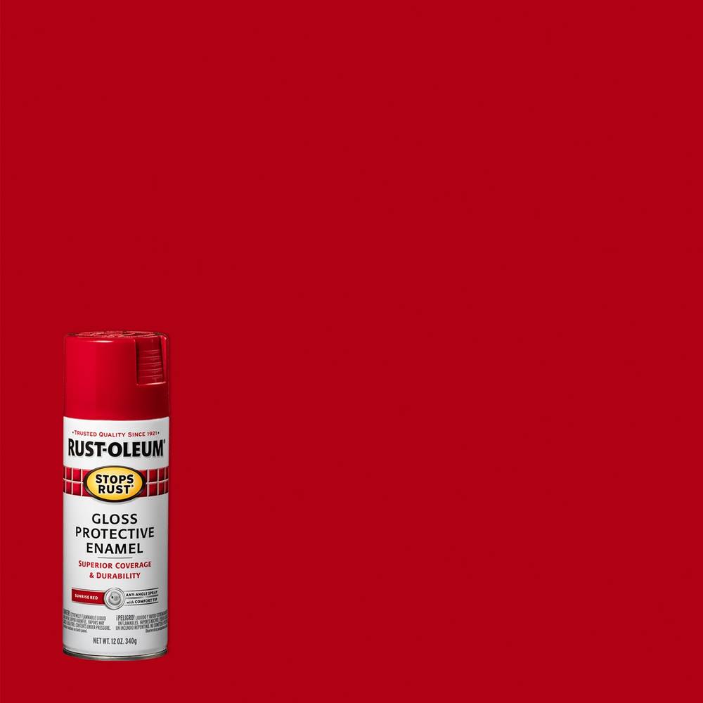 Rust-Oleum Stops Rust Gloss Sunrise Red Spray Paint (NET WT. 12-oz) | 7762830