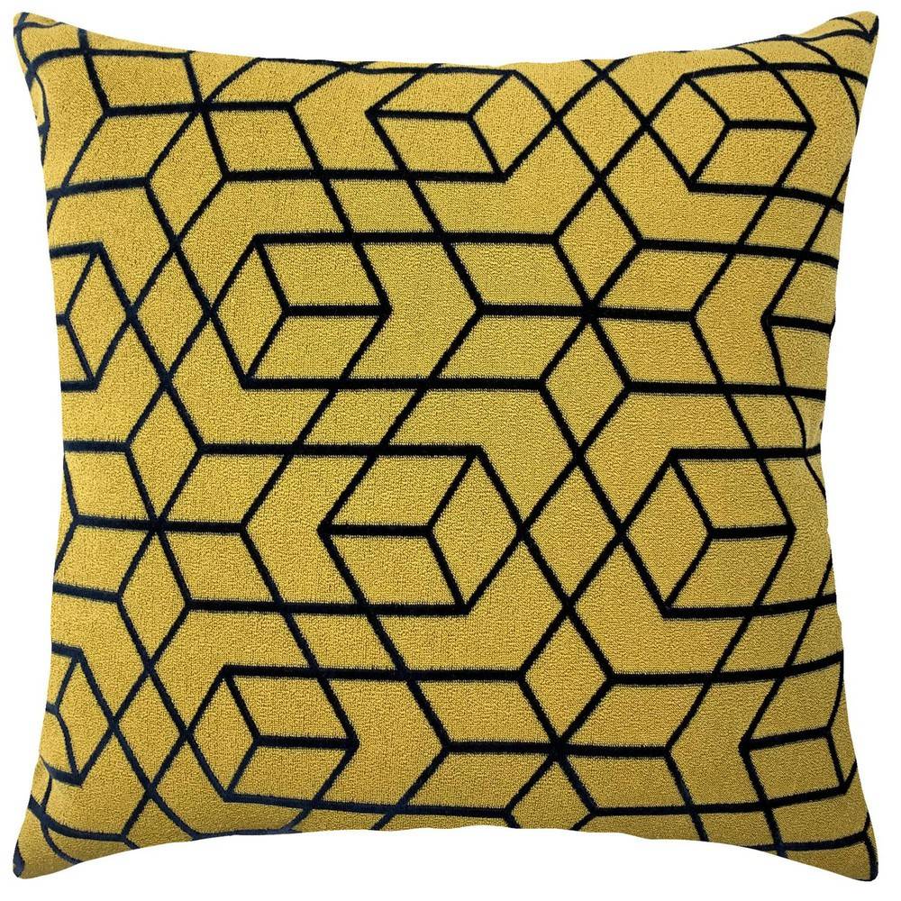 Hometrends Cubic Mustard Decorative Pillow Delivery Near Me Order