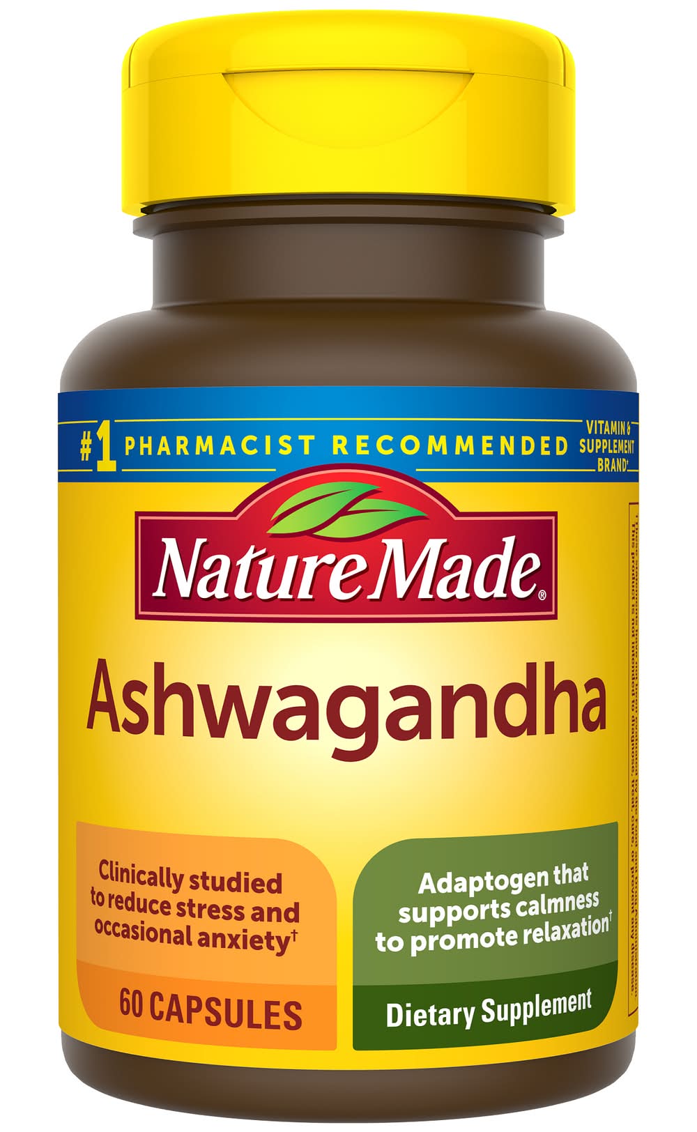 Nature Made Ashwagandha 125 mg Stress Support Capsules (1.6 oz, 60 ct)