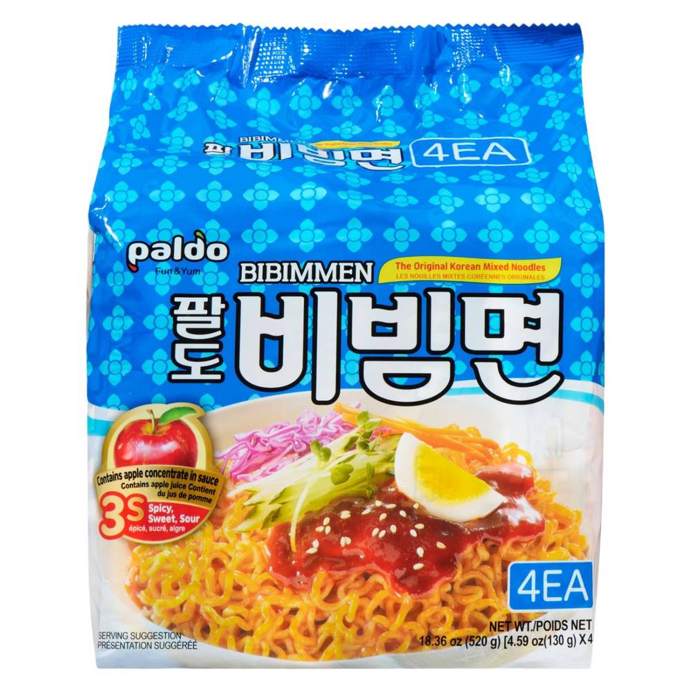 Paldo Bibimmen The Original Korean Mixed Noodles (4 x 130 g)