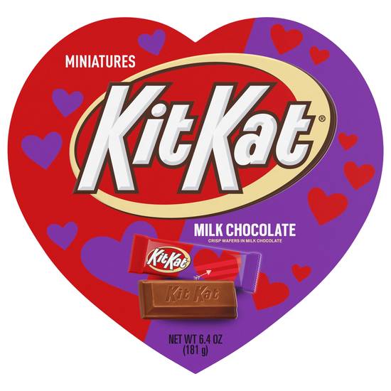 Kit Kat Miniatures Milk Chocolate Wafer Candy Gift Heart Box