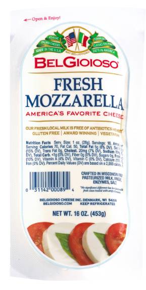 BelGioioso - Fresh Mozzarella Log - 1 lb (8 Units per Case)