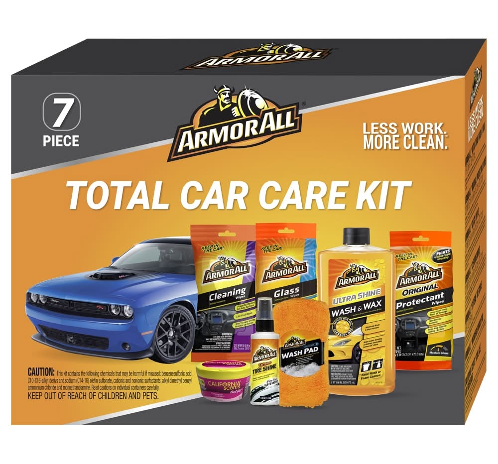 Armor All Car Care Kit 7 -Count Liquid Car Exterior Wash/Wax | E304123800