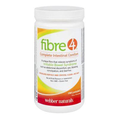 Webber naturals confort intestinal complet fibre 4 sans saveur (150 g) - fibre 4 unflavoured complete intestinal comfort (150 g)