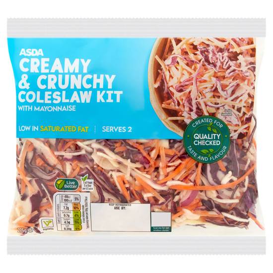 Asda Creamy & Crunchy Coleslaw Kit with Mayonnaise 275g