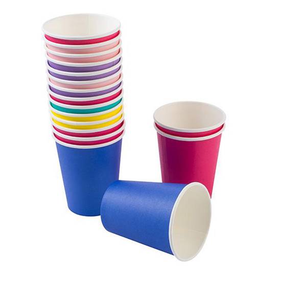 Sainsbury's Home 10Pk Mixed Rainbow Plain Cups