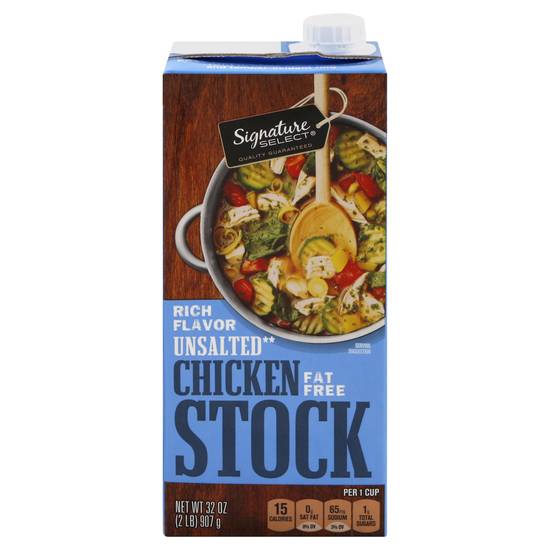Signature Select Unsalted Chicken Stock (32 oz)