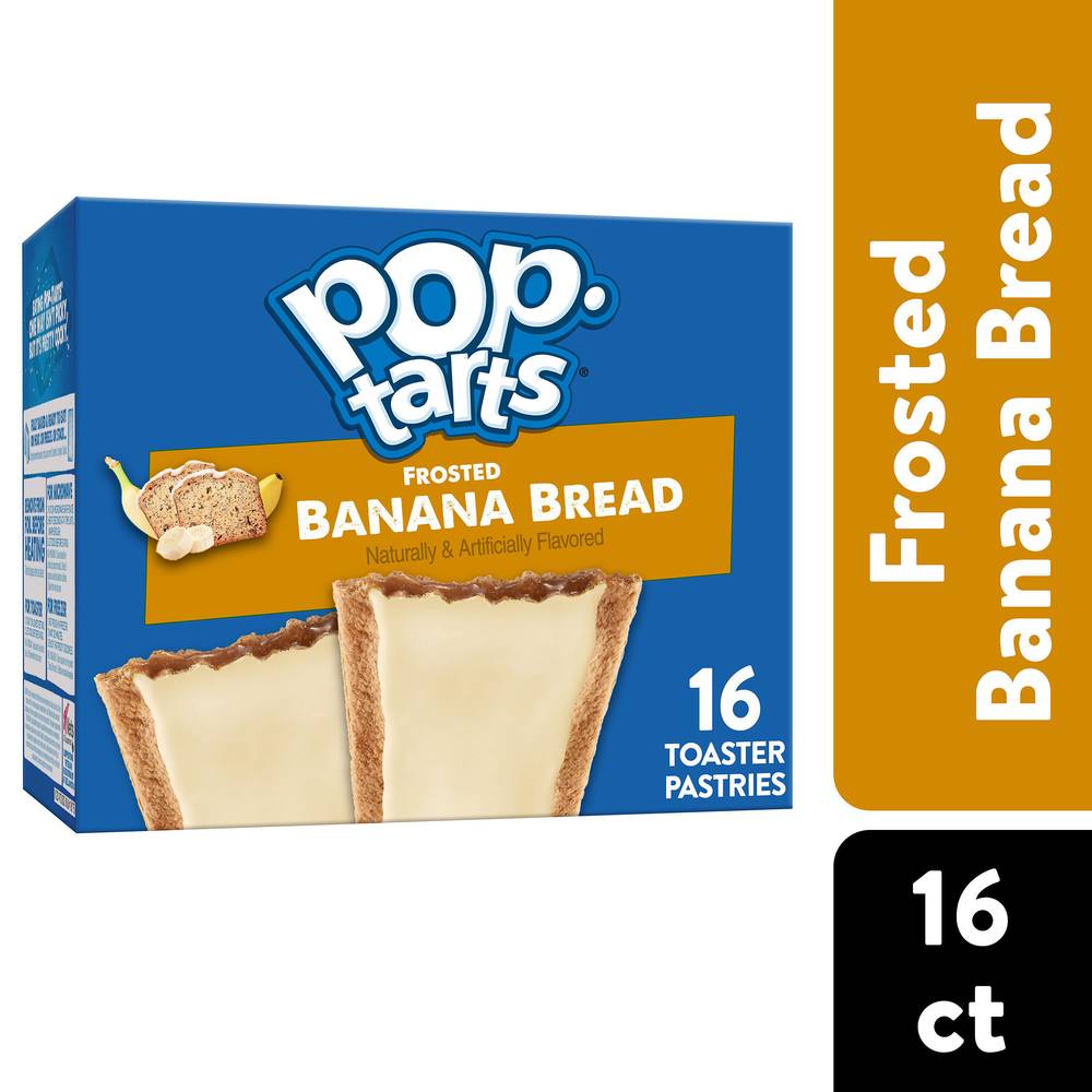 Pop-Tarts Toaster Pastries Frosted Bread, Banana (27 oz, 16 ct)