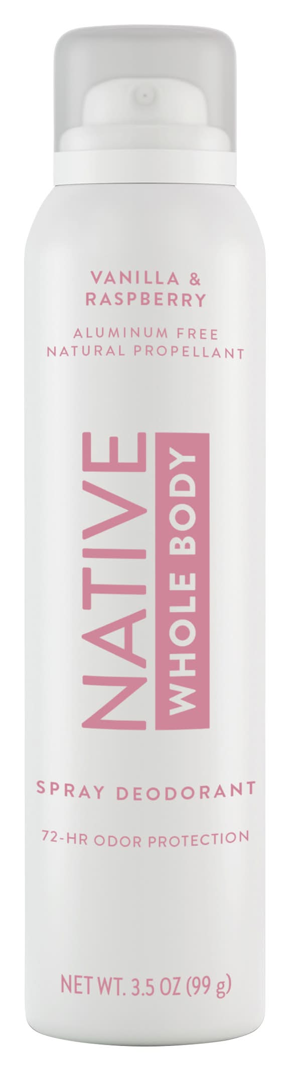 Native Whole Body Deodorant Spray, Vanilla - Raspberry (3.5 oz)