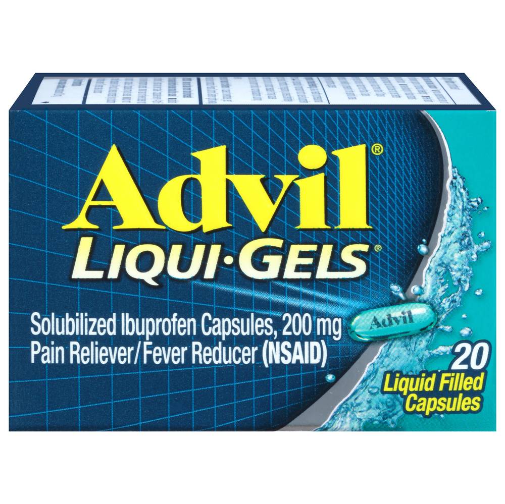 Advil Liqui-Gels Minis Solubilized Ibuprofen Liquid Filled Capsules 200 mg (20 ct)