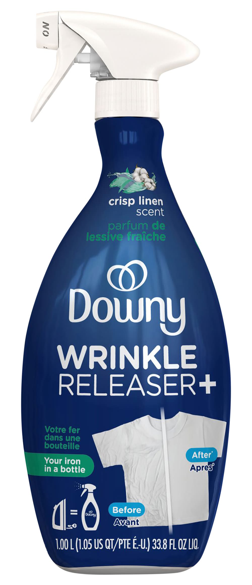 Downy Wrinkle Releaser and Fabric Refresher Spray, Crisp Linen (33.8 fl oz)