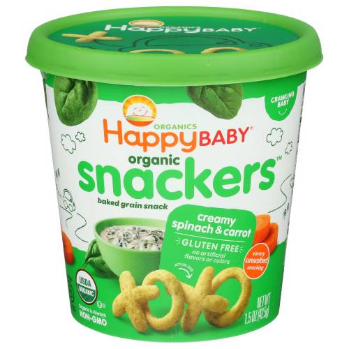 Happy Baby Organic Creamy Spinach & Carrot Snackers