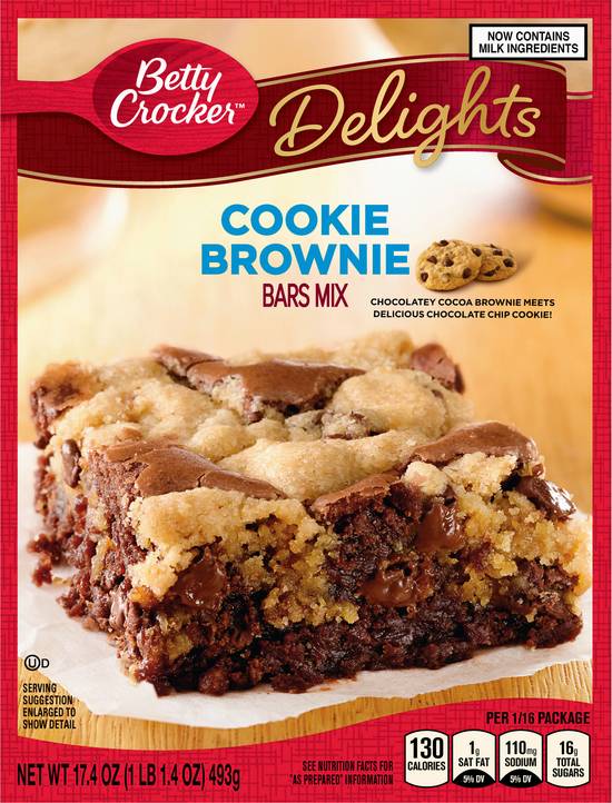 Betty Crocker Delights Cookie Brownie Bars Mix