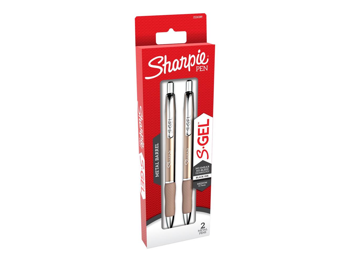 Sharpie 0.7 Mm S-Gel Metal Barrel Champagne Gel Pens (2 ct)