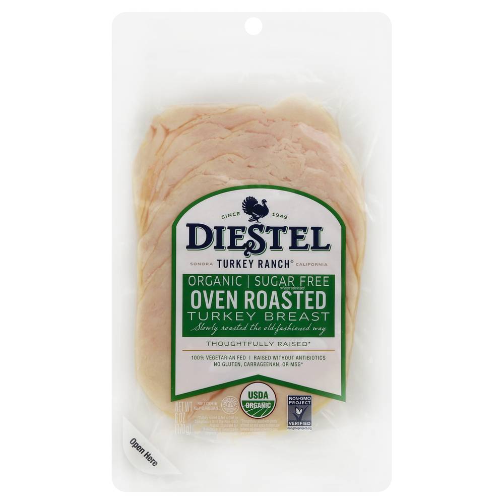 Diestel Organic Sugar Free Oven Roasted Turkey Breast (6 oz)