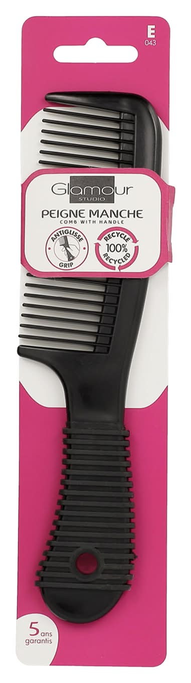 Glamour - Peign à cheveux manche grip (30g)