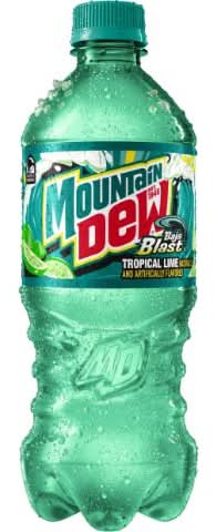 Mountain Dew Baja Blast Soda, Tropical Lime (20 fl oz)
