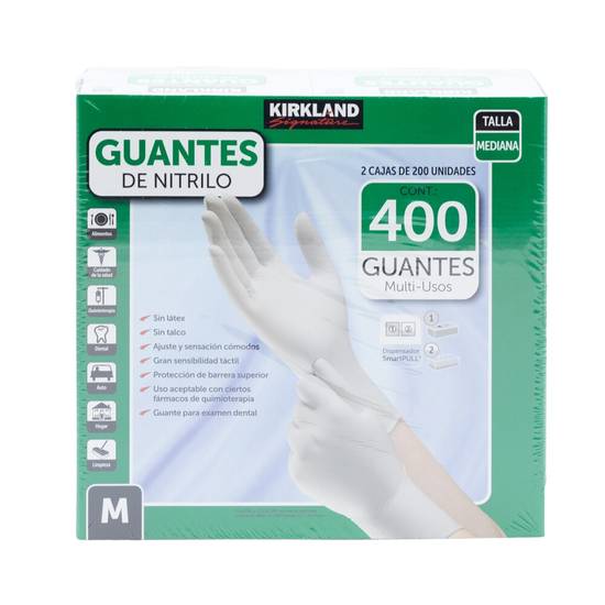 Kirkland Signature guantes de nitrilo (400 un) (M)