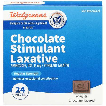 Walgreens Regular Strength Laxative Tablets Chocolate (24 ct)