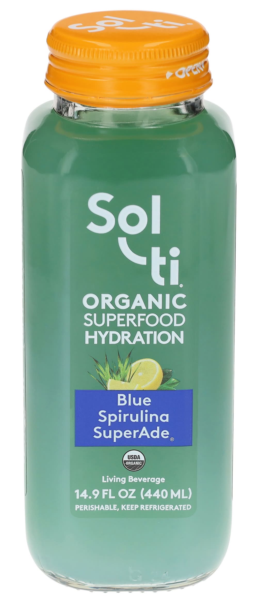 Sol-Ti Hydration Living Beverage, Blue Spirulina Superade (14.9 fl oz)