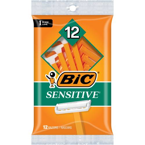 Bic Sensitive 1 Blade Razor 12 Razors