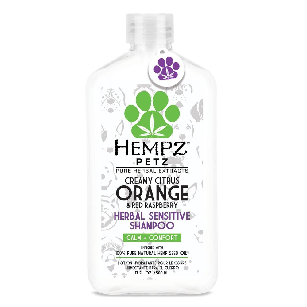 Hempz Petz Herbal Sensitive Shampoo(Creamy Citrus Orange & Red Raspberry )