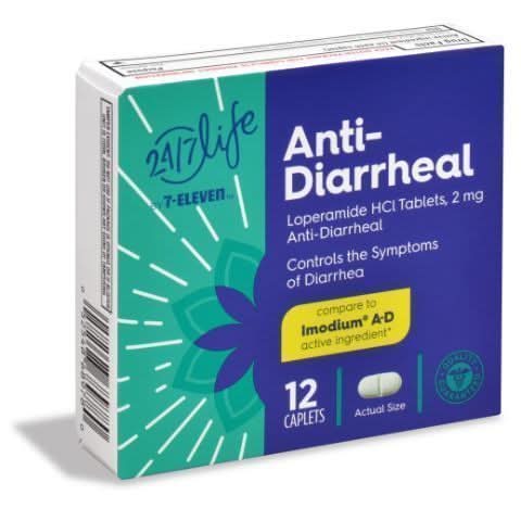 7-Eleven 24/7 Life Anti Diarrheal Lopermide Caplets 2 mg (12 ct)