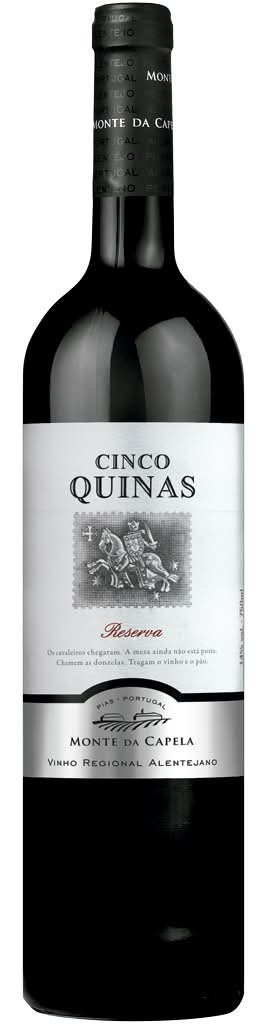 Cincoquina  - Vinho tinto regiÃ£o do alentejo reserva, garrafa de 0.75 l