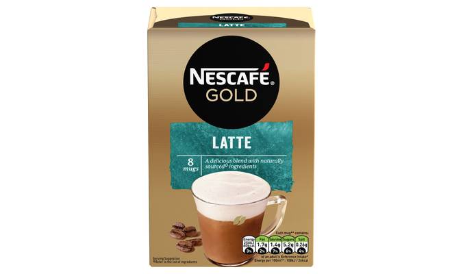 Nescafe Gold Latte Instant Coffee 8 x 15.5g Sachets