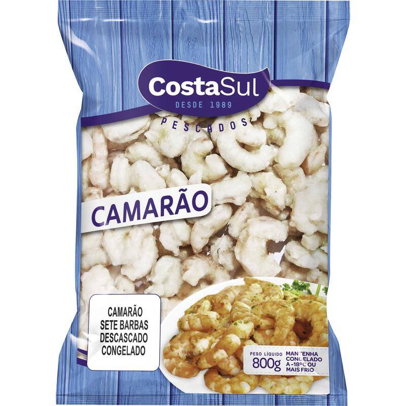 Costa sul camarão descascado congelado (800g)