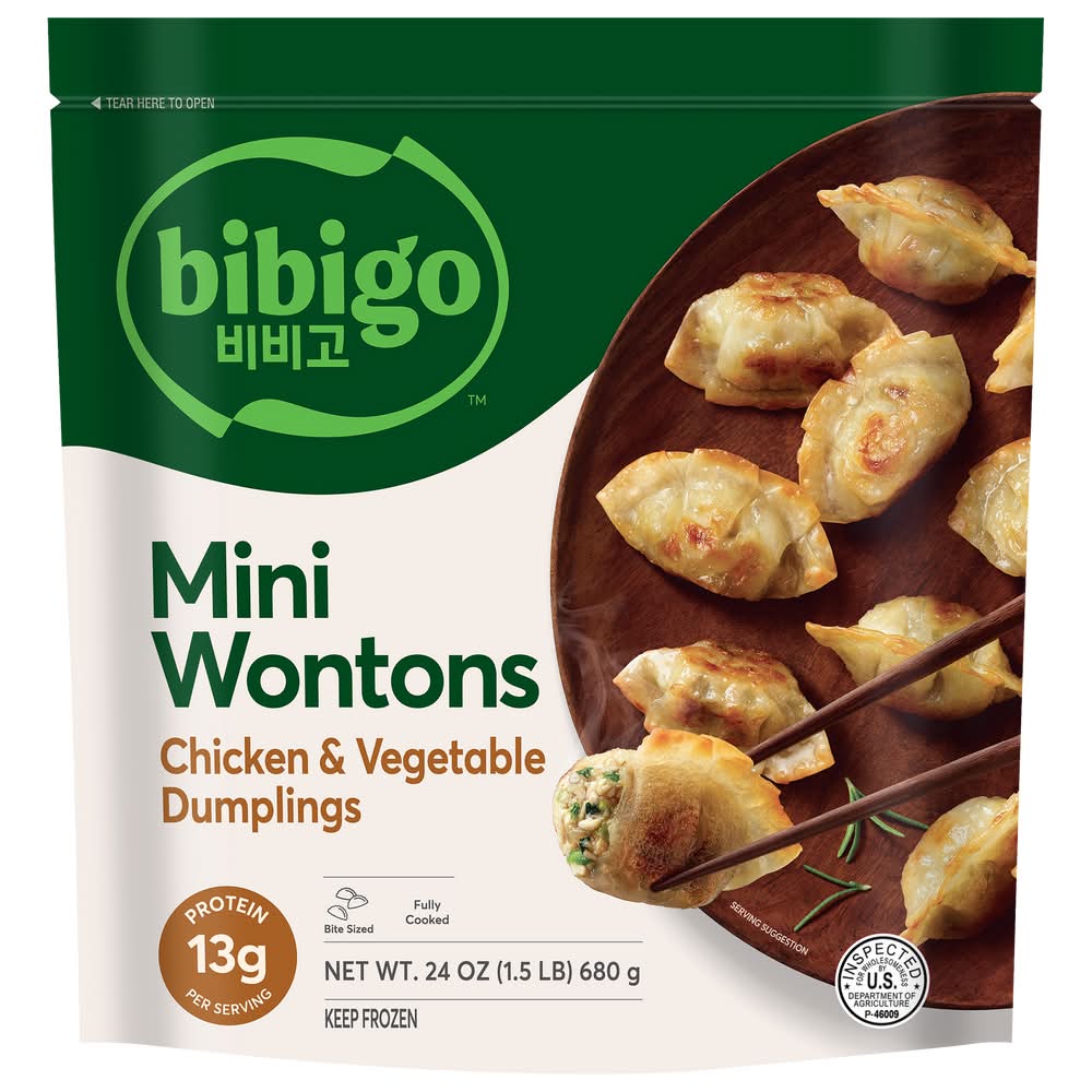 bibigo Mini Wonton Dumplings, Chicken & Vegetable (24 oz)