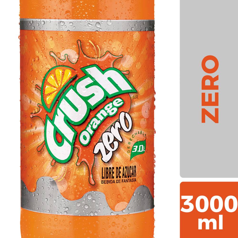 Crush bebida sabor naranja zero (botella 3 l)