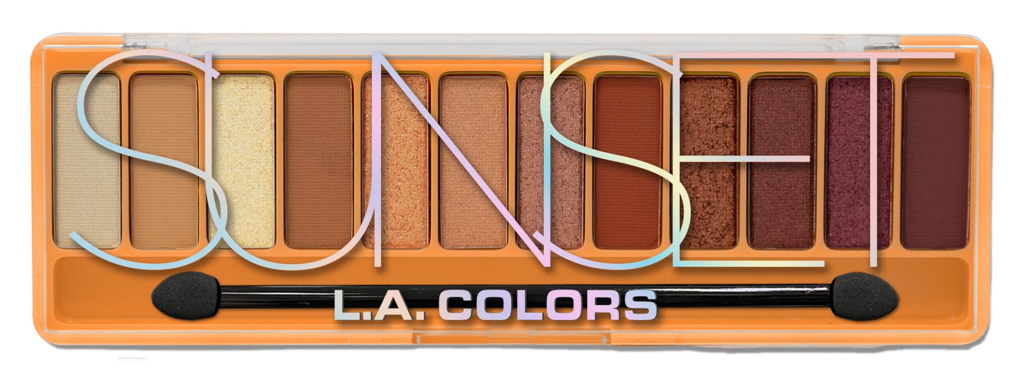 L.A. Colors® Color Vibe 12-Shade Eyeshadow Palette Sunset