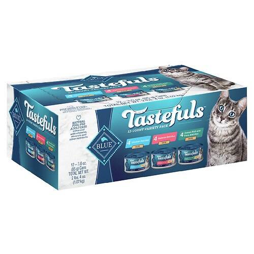 Blue Buffalo Tastefuls Adult Wet Cat Food Variety - 3.0 oz x 12 pack