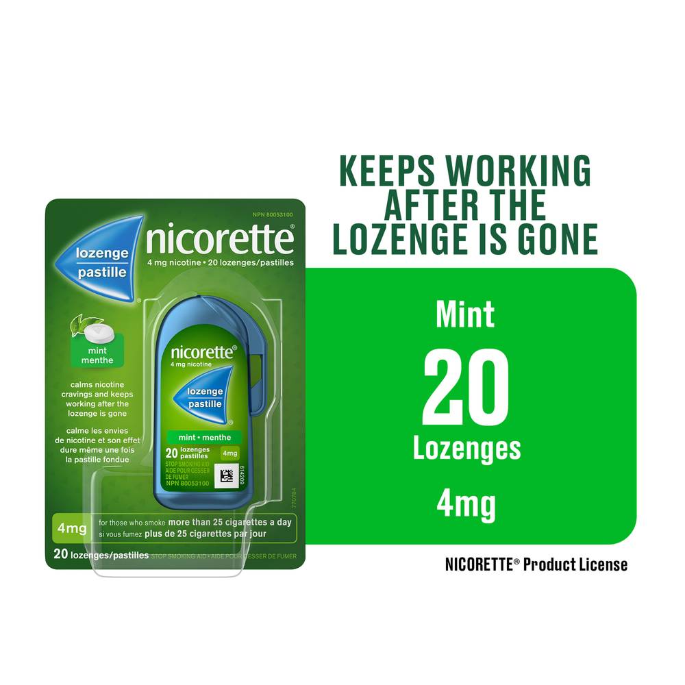 Nicorette Nicotine Lozenges 4mg (20 units)