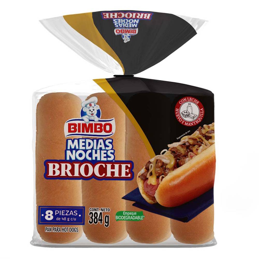 Bimbo · Pan medias noches brioche (8 un)