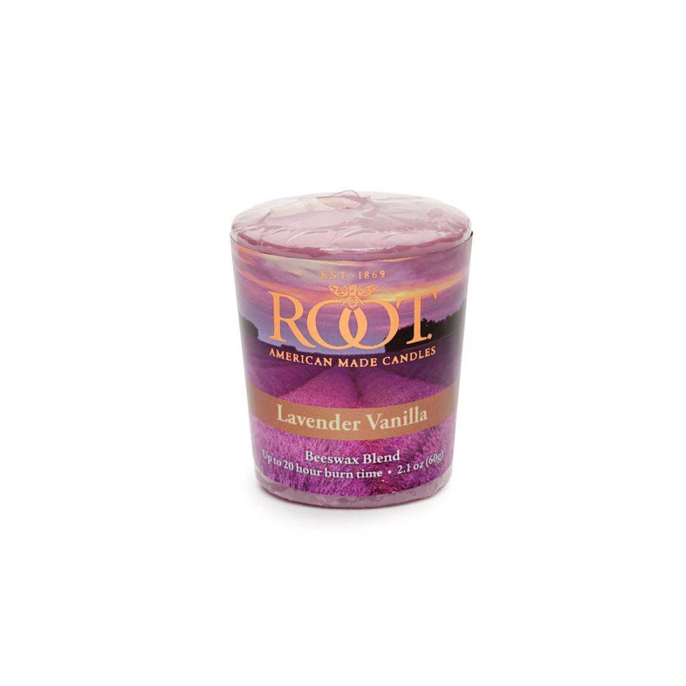 Root Candles Beeswax Blend Candle, Lavender Vanilla (2.1 oz)