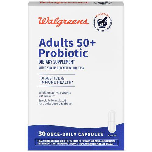 Walgreens Adults 50+ Probiotic Capsules - 30.0 ea