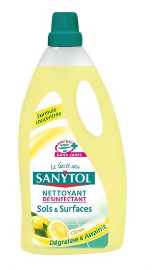 Nettoyant ménager désinfectant sols/surfaces SANYTOL - la bouteille de 1 l