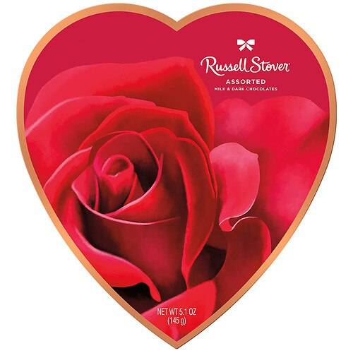 Order Russell Stover Fine Valentine Heart Chocolate - 5.1 oz food online from Walgreens store, Monroe on bringmethat.com
