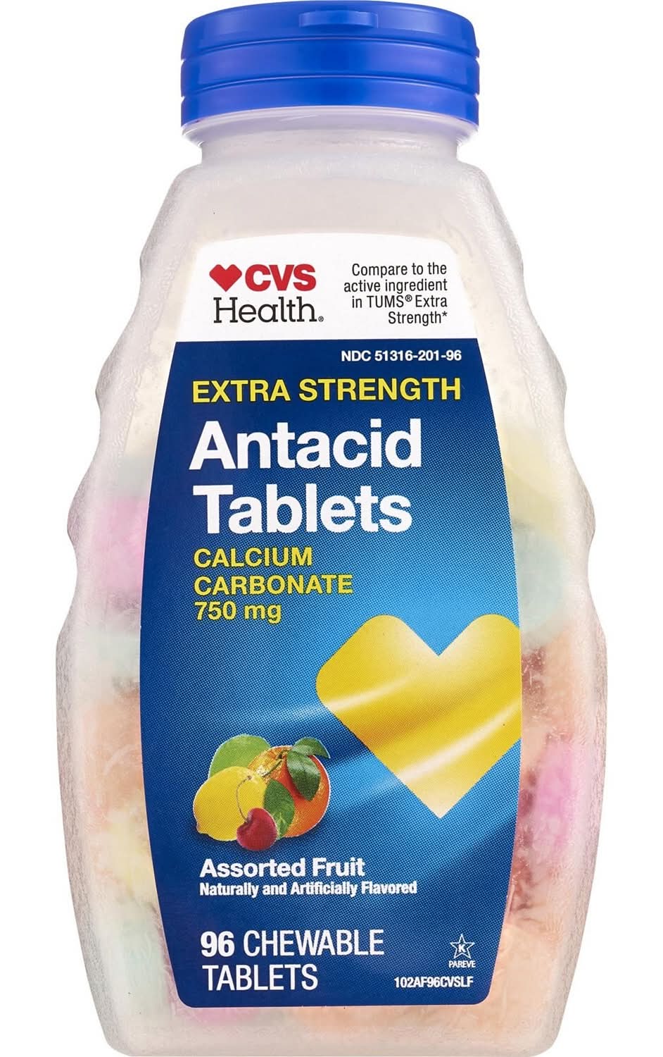 CVS Health Antacid 750 mg Assorted Fruit Chewable Tablets