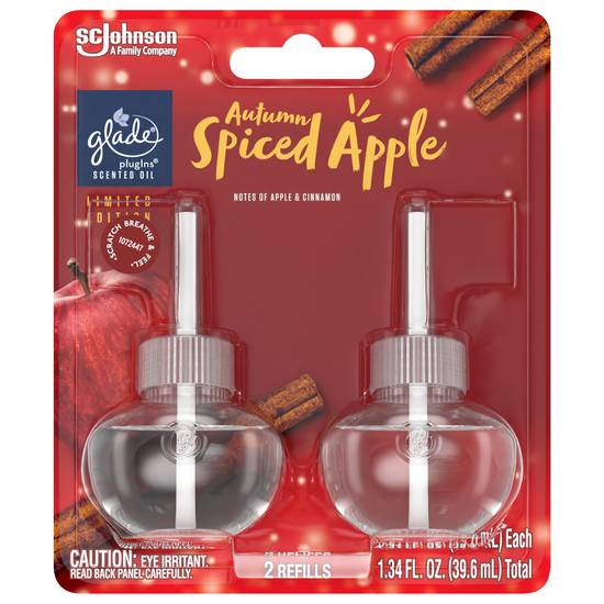 Glade Plugins Scented Oil, Air Freshener- Autumn Spiced Apple (clear)