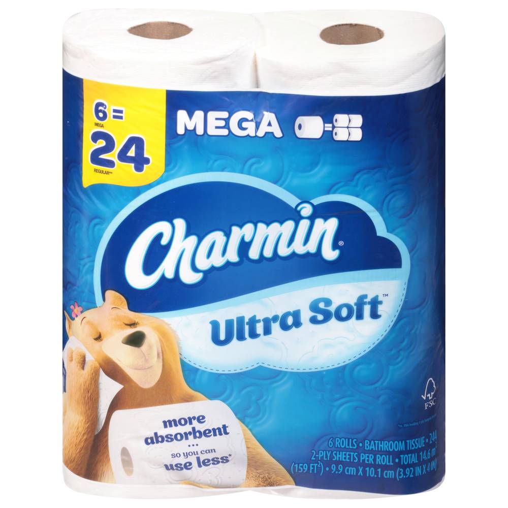 Charmin Ultra Soft Mega Rolls Bathroom Tissue (6 ct)