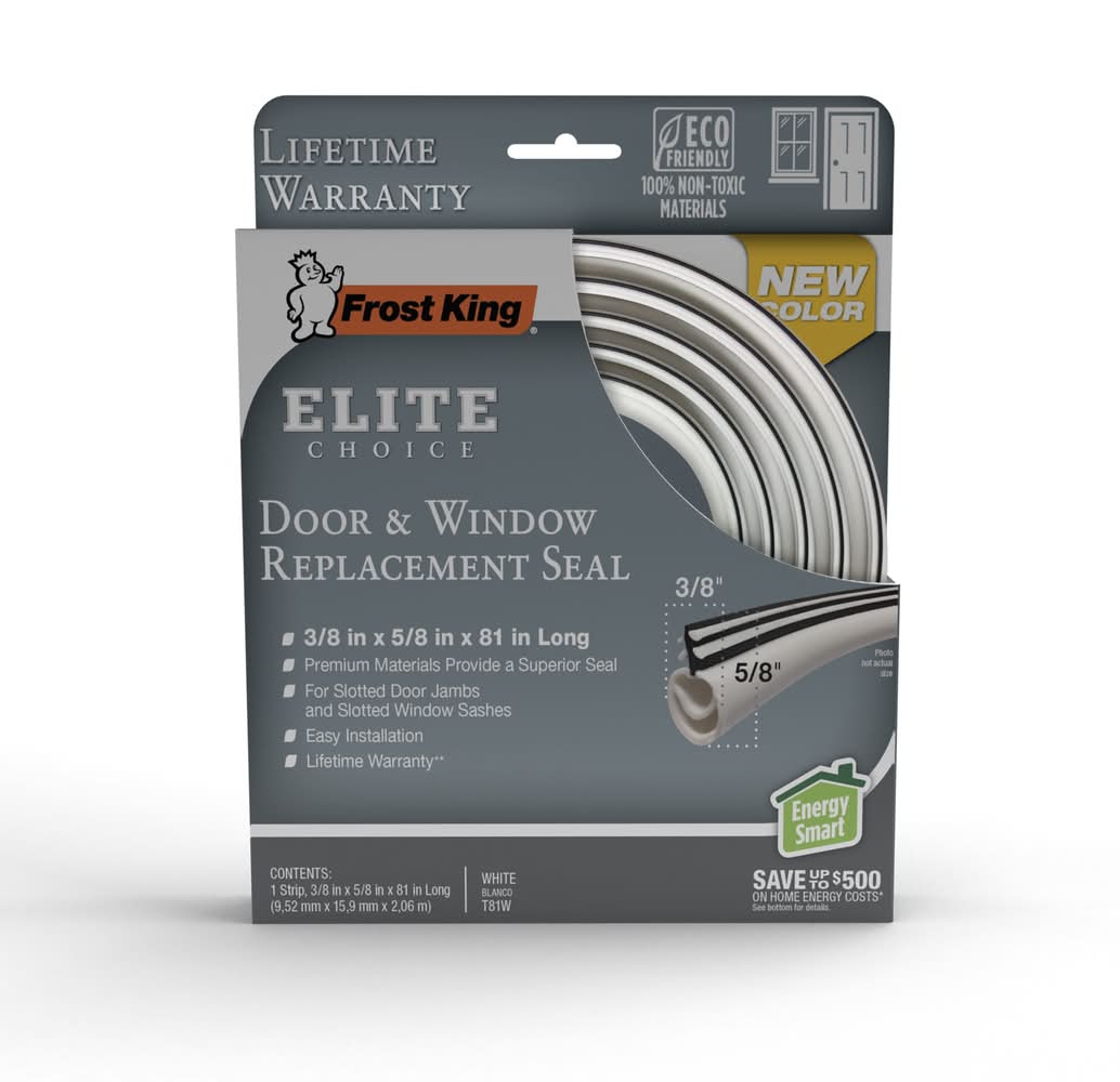 Frost King 7-ft x 3/8-in x 5/8-in Black Vinyl Door Weatherstrip