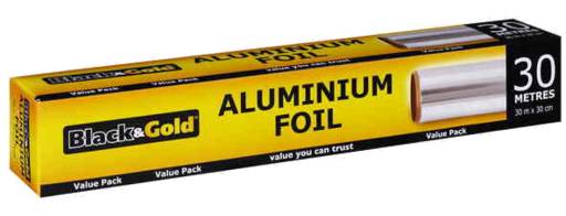 Black & Gold Aluminum Foil 30m