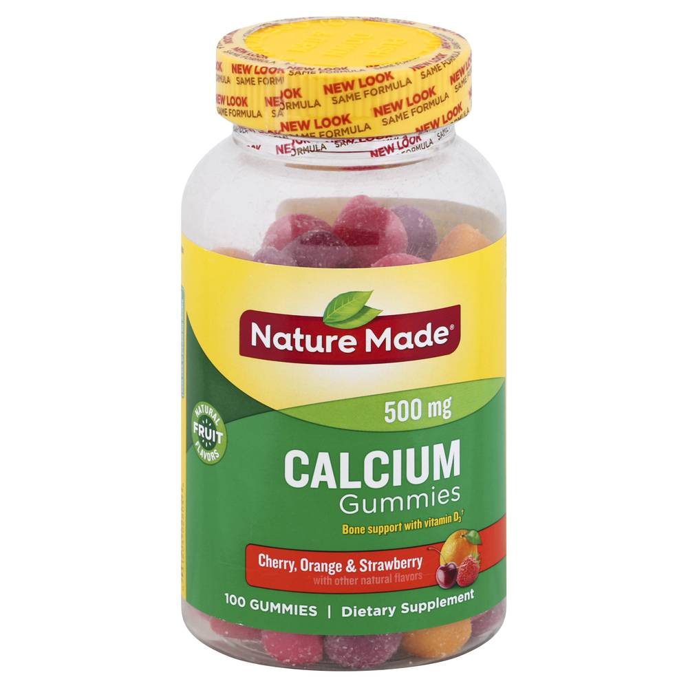 Nature Made Cherry Orange & Strawberry Gummies Calcium 500 mg