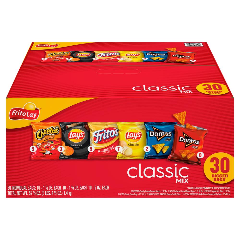 Frito-Lay Classic Snacks Mix Variety pack (52.5 oz, 30 ct)