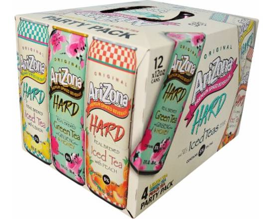 Arizona Hard Tea Party Pack 12 Pack 12oz Cans