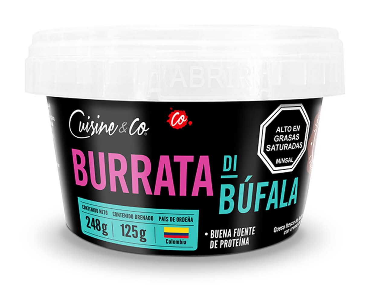 Cuisine & Co · Burrata di búfala queso fresco de textura cremosa (248 g)