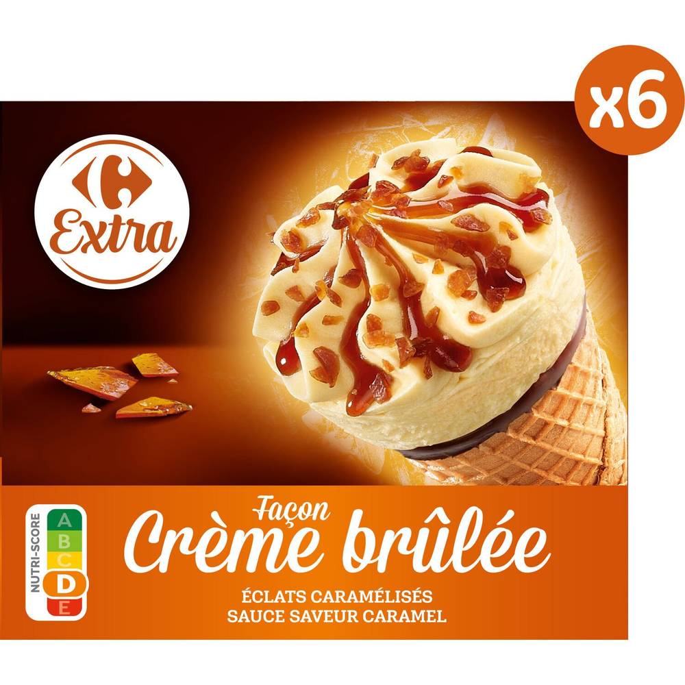 Carrefour Extra - Façon crème brûlée (caramel)